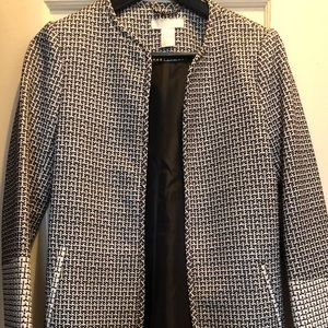 H&M Black & White Print Jacket - Size 2